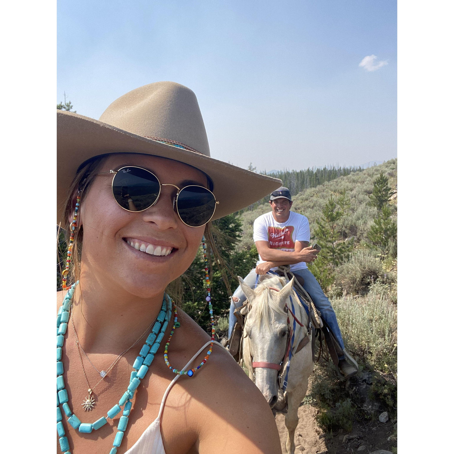 Horseback riding at Redfish Lake, ID