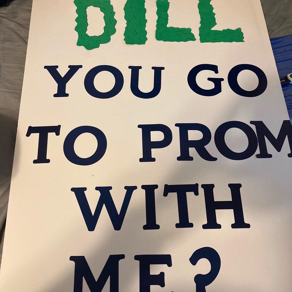 Ben's ask for Kylee to prom. Very fitting for her love of pickles. We don't have a photo, but Kylee dressed up as Napoleon Dynamite to ask him -it's one of his favorites!