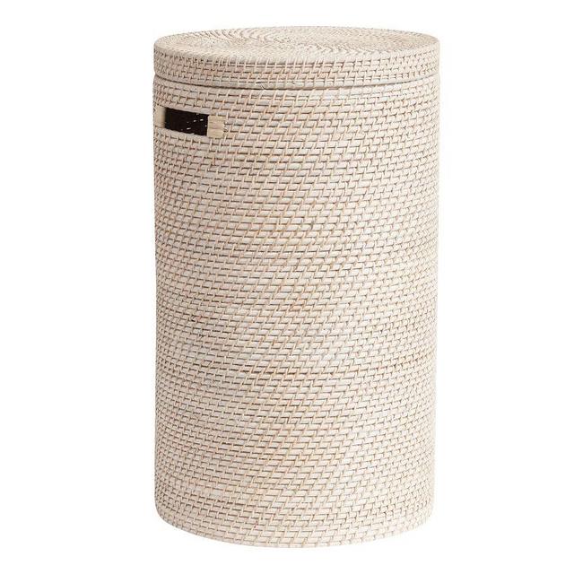 Tava Single Hamper, White Wash