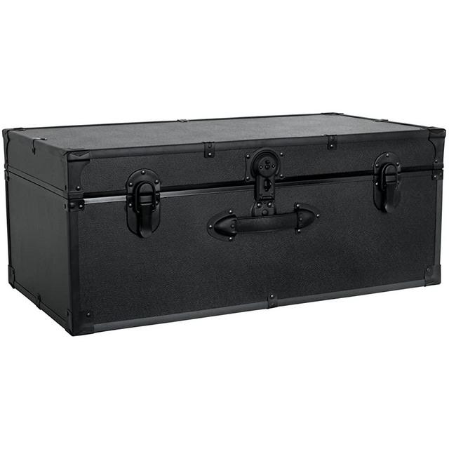 Seward Trunk Barracks Footlocker, Black, One Size