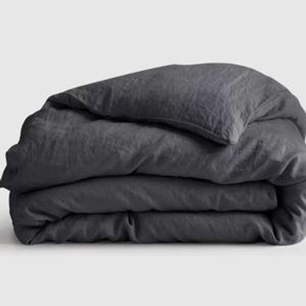 European Linen Duvet Cover Set in Charcoal | Quince