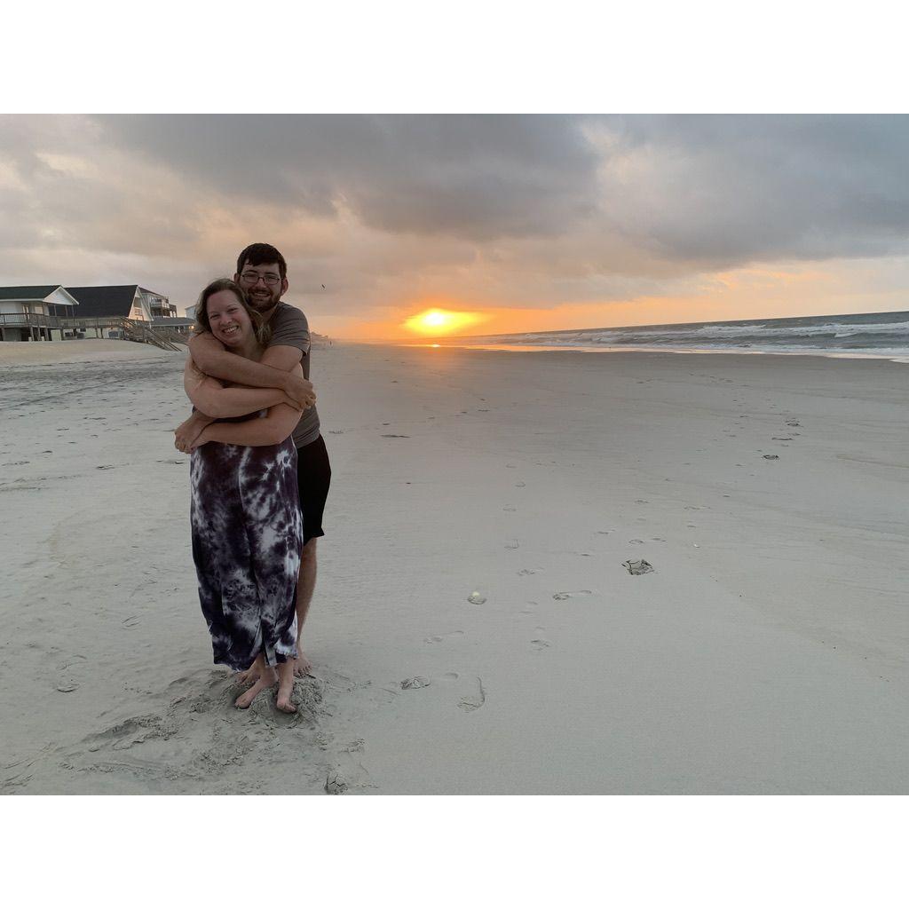 2021 - about the only time Mychaela will wake up early is for a beach sunrise