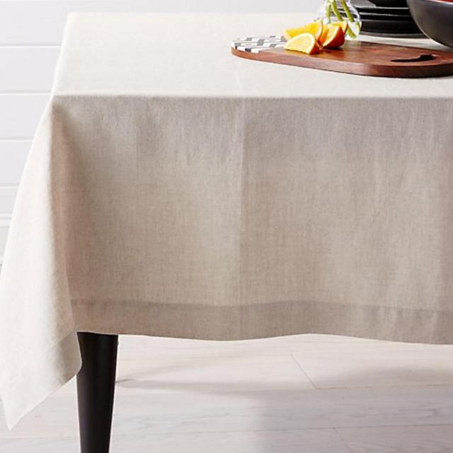 Helena Dark Natural Linen Tablecloth 60"x120"