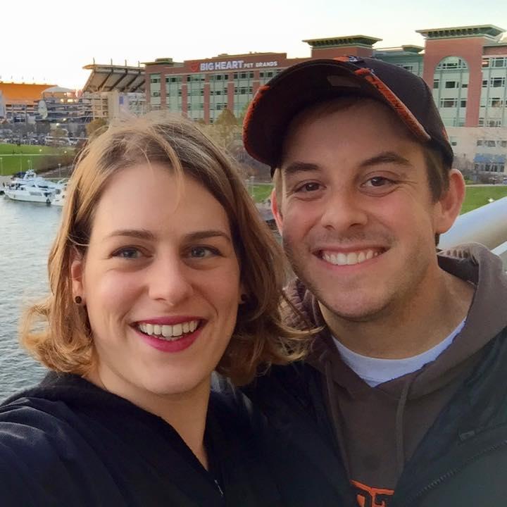At our first Steelers game in Pittsburgh, November 2015