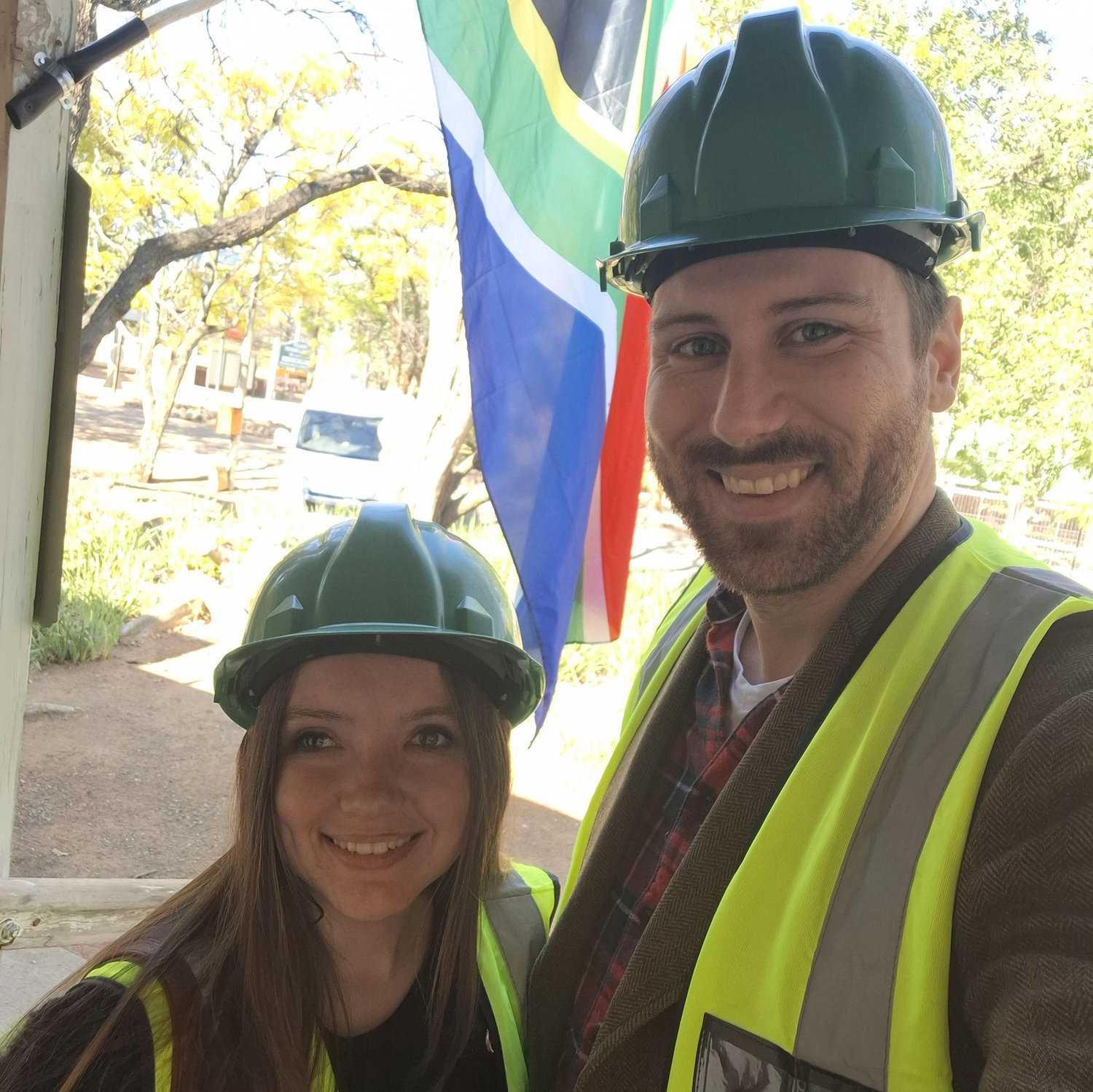 One of our first adventures together: Going on a mine tour in Cullinan.