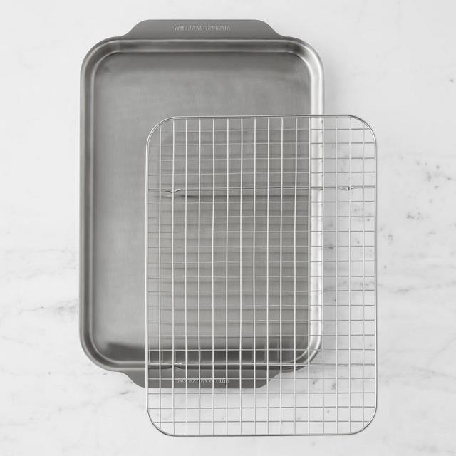 Williams Sonoma Thermo-Clad Stainless-Steel Half Sheet with Cooling Rack, 13" x 18"