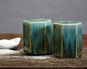 Stoneware pottery Salt and Pepper Shaker...
