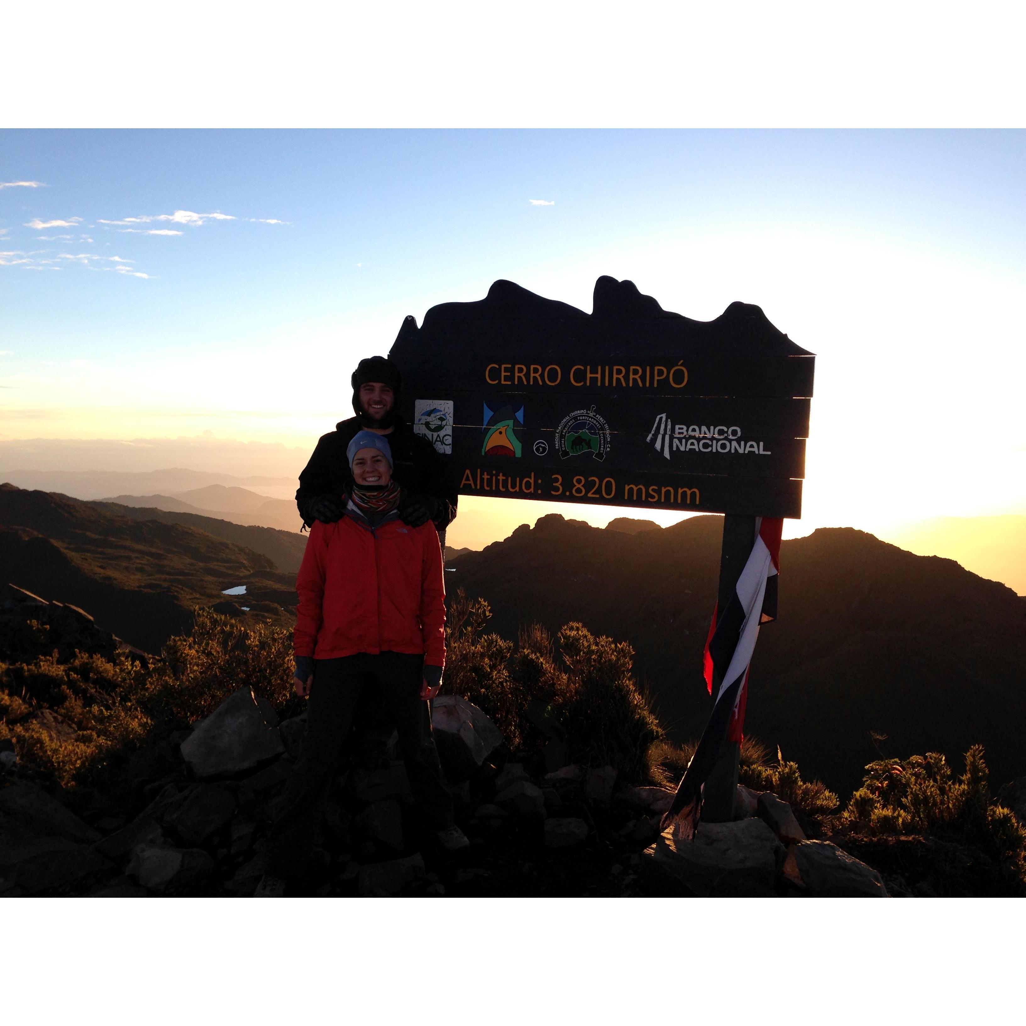 We made it! We are at the peak of the tallest mountain in Costa Rica, Cerro Chirripo!