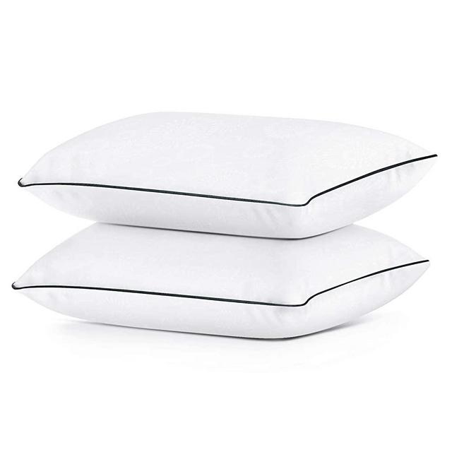 Coolzon Bed Pillows for Sleeping Queen Pillows Set of 2, Gel Cooling Pillow Home & Hotel Collection Fluffy Pillows Soft and Firm Down Alternative Fill, 2 Pack