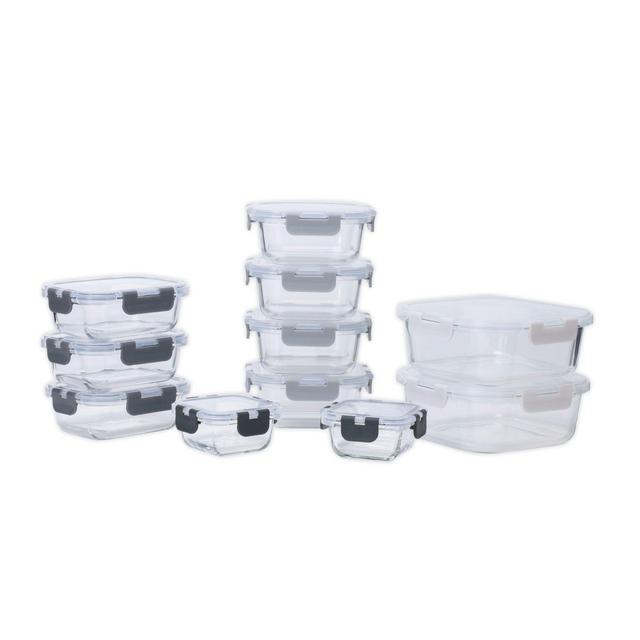 Simply Essential™ 22-Piece Glass Food Storage Set in Grey