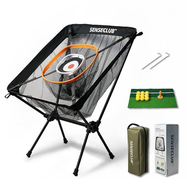 SENSECLUB Golf Chipping Net & Driving Net, Backyard Golf Practice Net with Mat, Indoor Golf Training Target with Balls, Funny Golf Games Golf Gifts for Golfers