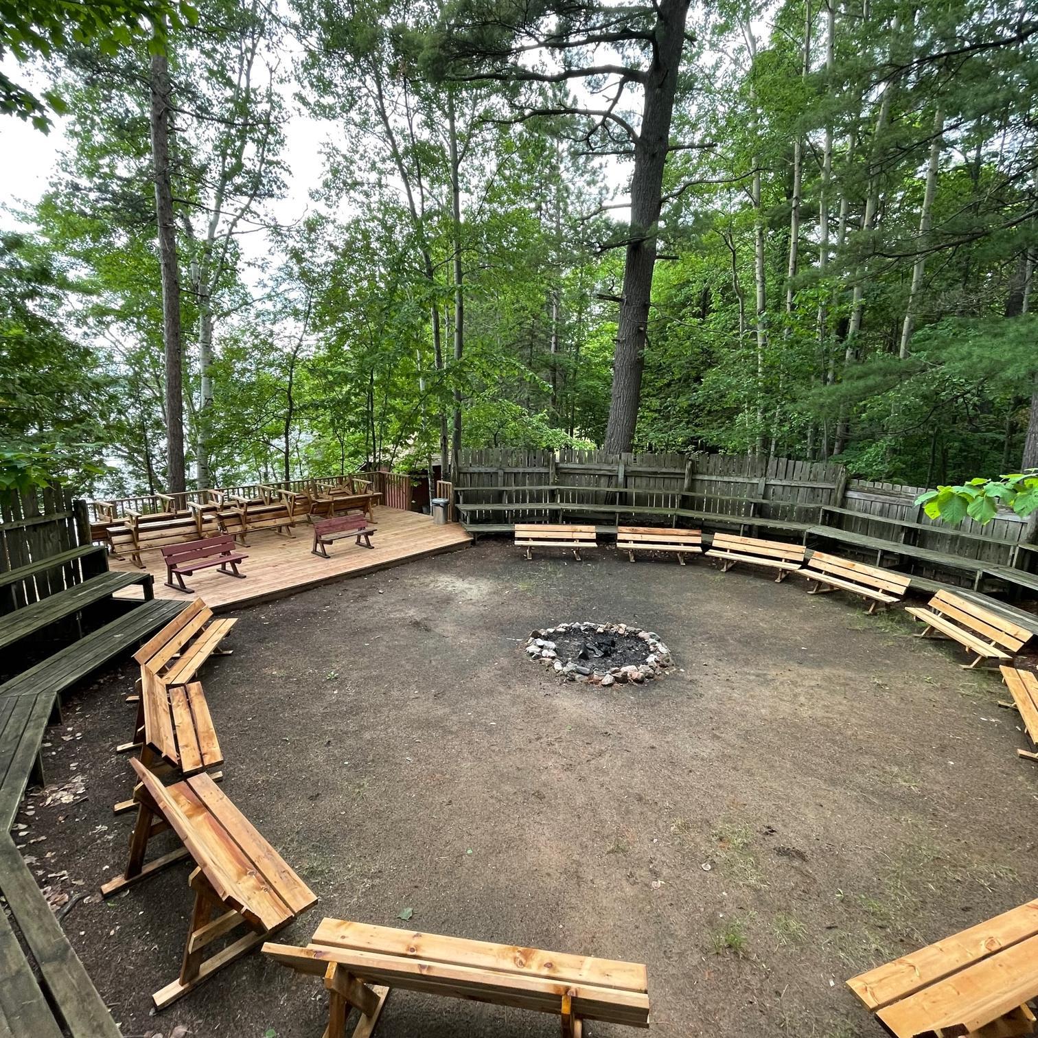 The main council ring where we will host our Monday evening campfire