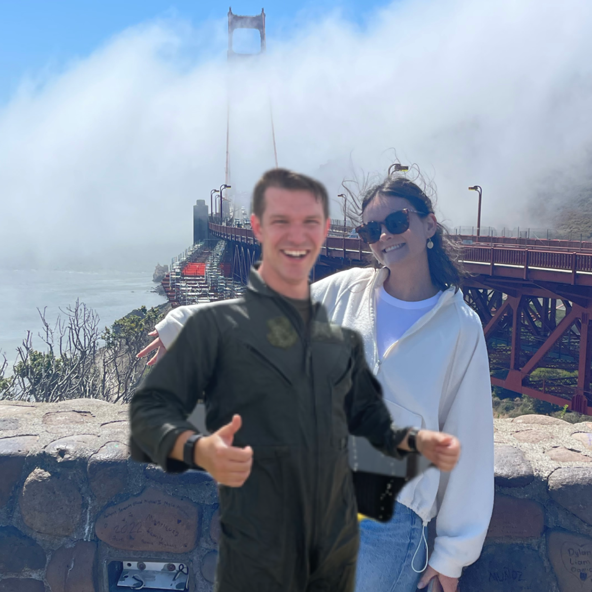 Missing each other at the Golden Gate bridge!