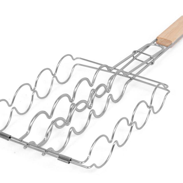 Internet’s Best Stainless Steel Corn Grilling Basket | Corn Holder for Grill | 22.5 Inch Long | Wooden Handle