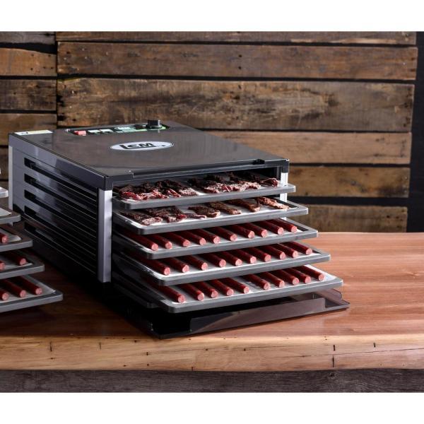5-Tray Black Food Dehydrator with Built-In Timer