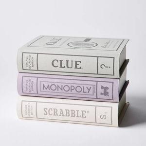Vintage-Inspired Bookshelf Board Games, Set of 3