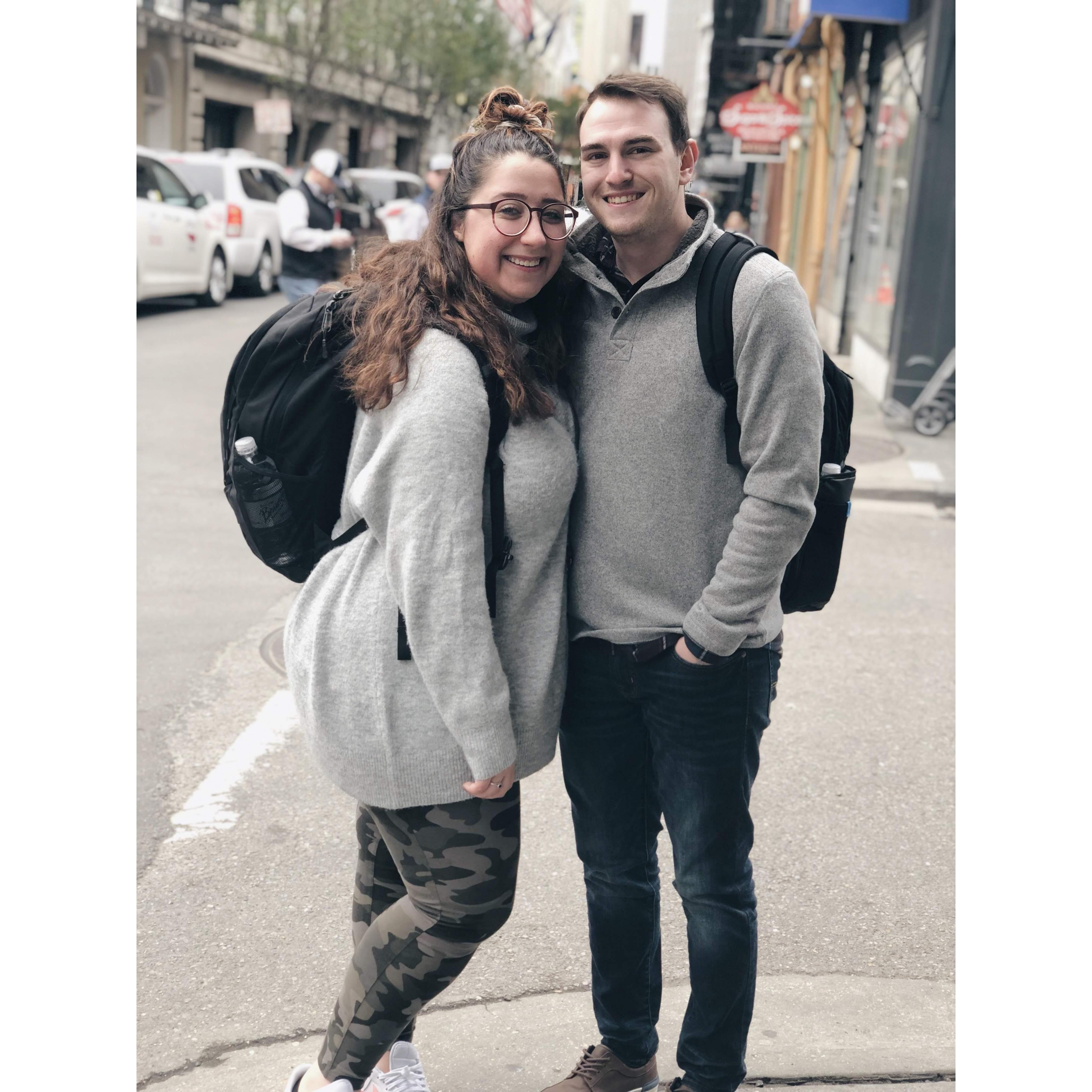Traveled to New Orleans to watch the Eagles play the Saints in the playoffs.