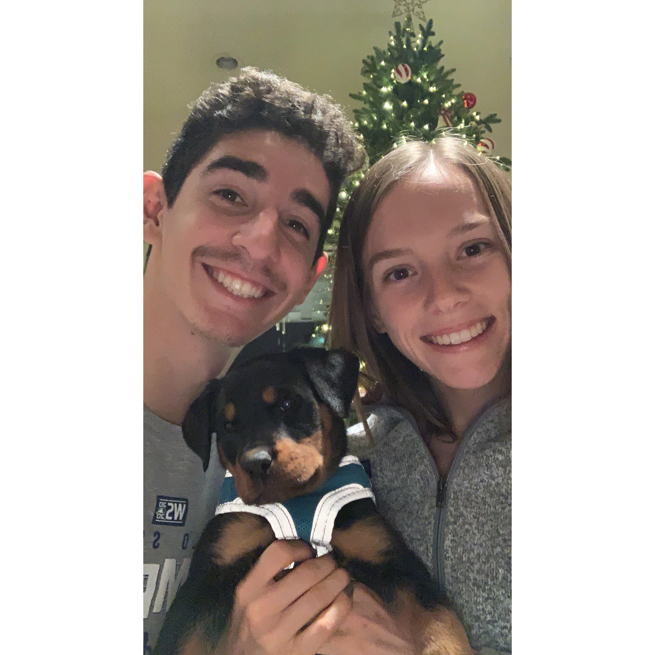 First Christmas with Moosie.