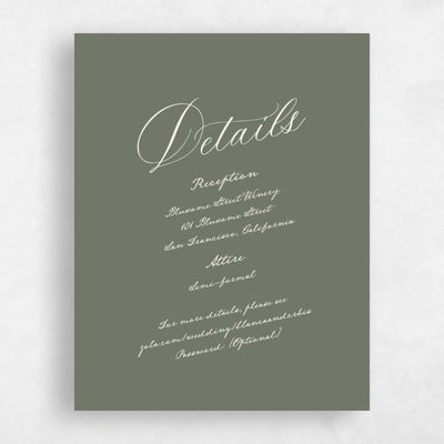 Dark Sage, Green Wedding Enclosure - Estate