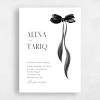 White Wedding Invitation - Brienno Portrait