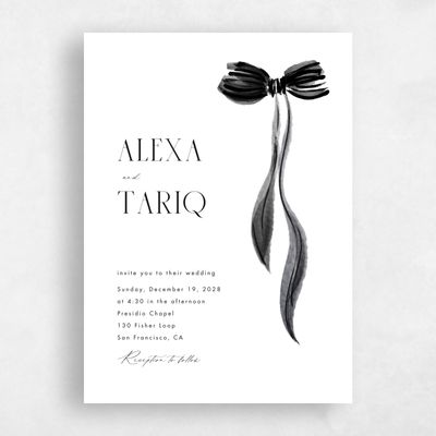Multi-Colored Wedding Invitation - Brienno Portrait