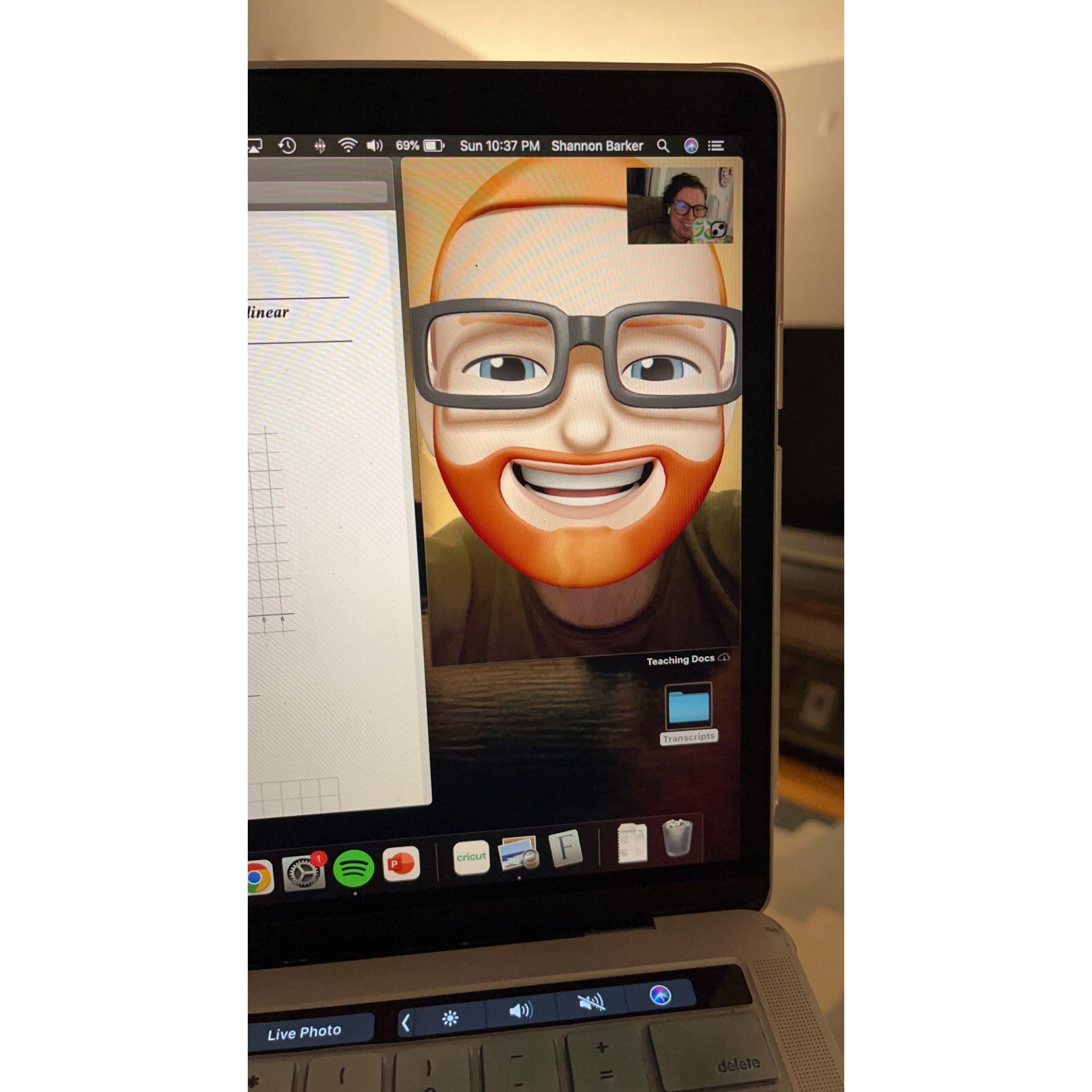 What our first 6 months looked like while doing long distance - FaceTimes, goofiness, and Shannon working on her Masters degree