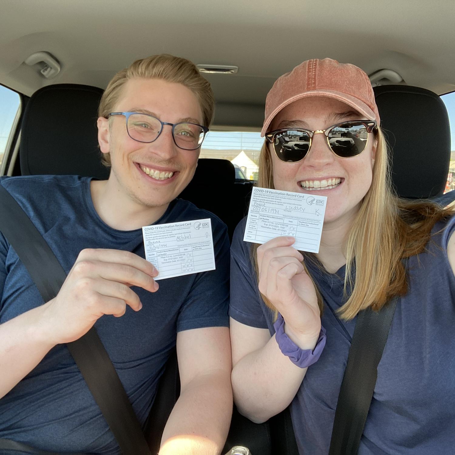 The COVID vaccine!!! We drove to Yakima, WA to get our shots. April 2021.