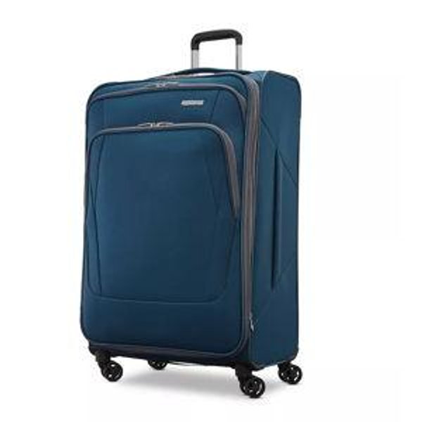 20" Carry-On American Tourister Burst Max Quatro Softside Spinner Luggage - Deep Teal