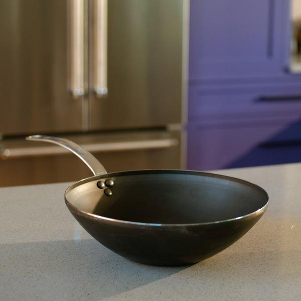 Blue Carbon Steel Wok