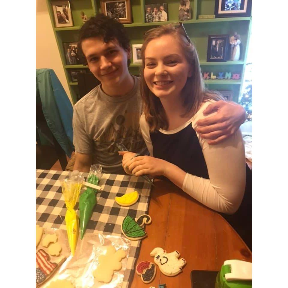Christmas/Valentine's cookie decorating party at the Cordier's (2019)