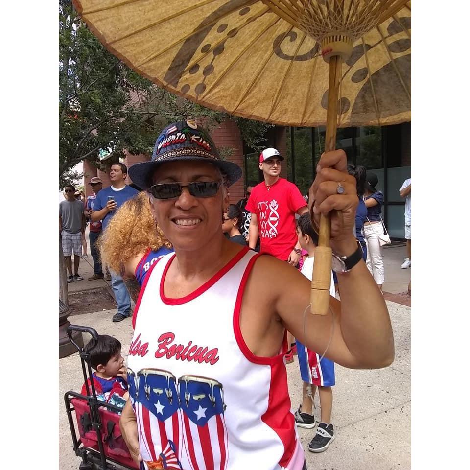 Billie's first time marching with Alicia representing Puerto Rico in the Worldfest Parade.