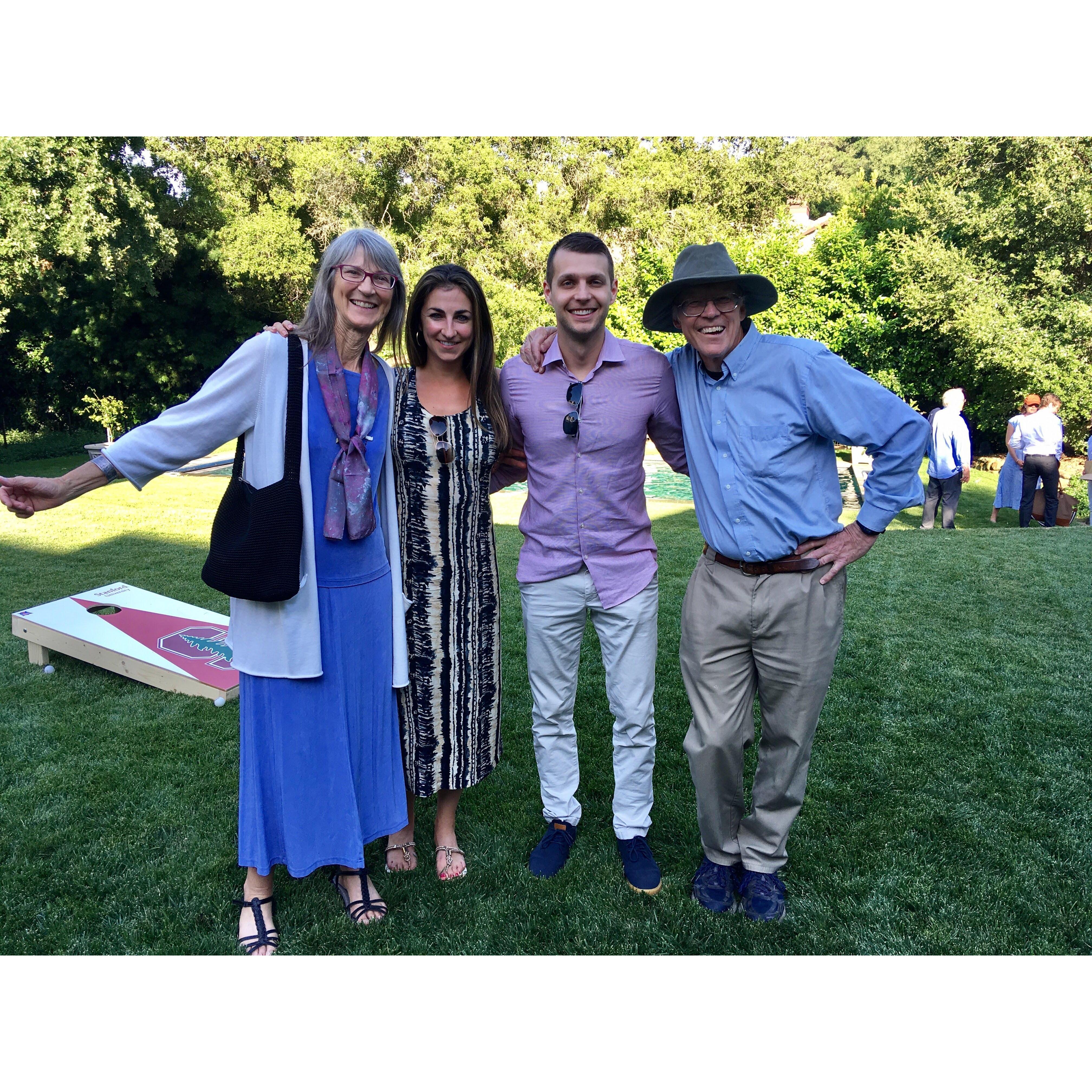 With Casey's mom Debbie and her late partner Nels celebrating cousin Matt's college graduation.