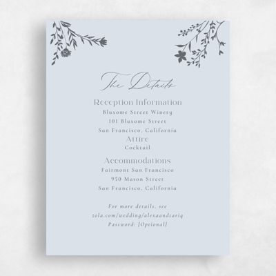 Blue Whisper Wedding Enclosure - Hazel