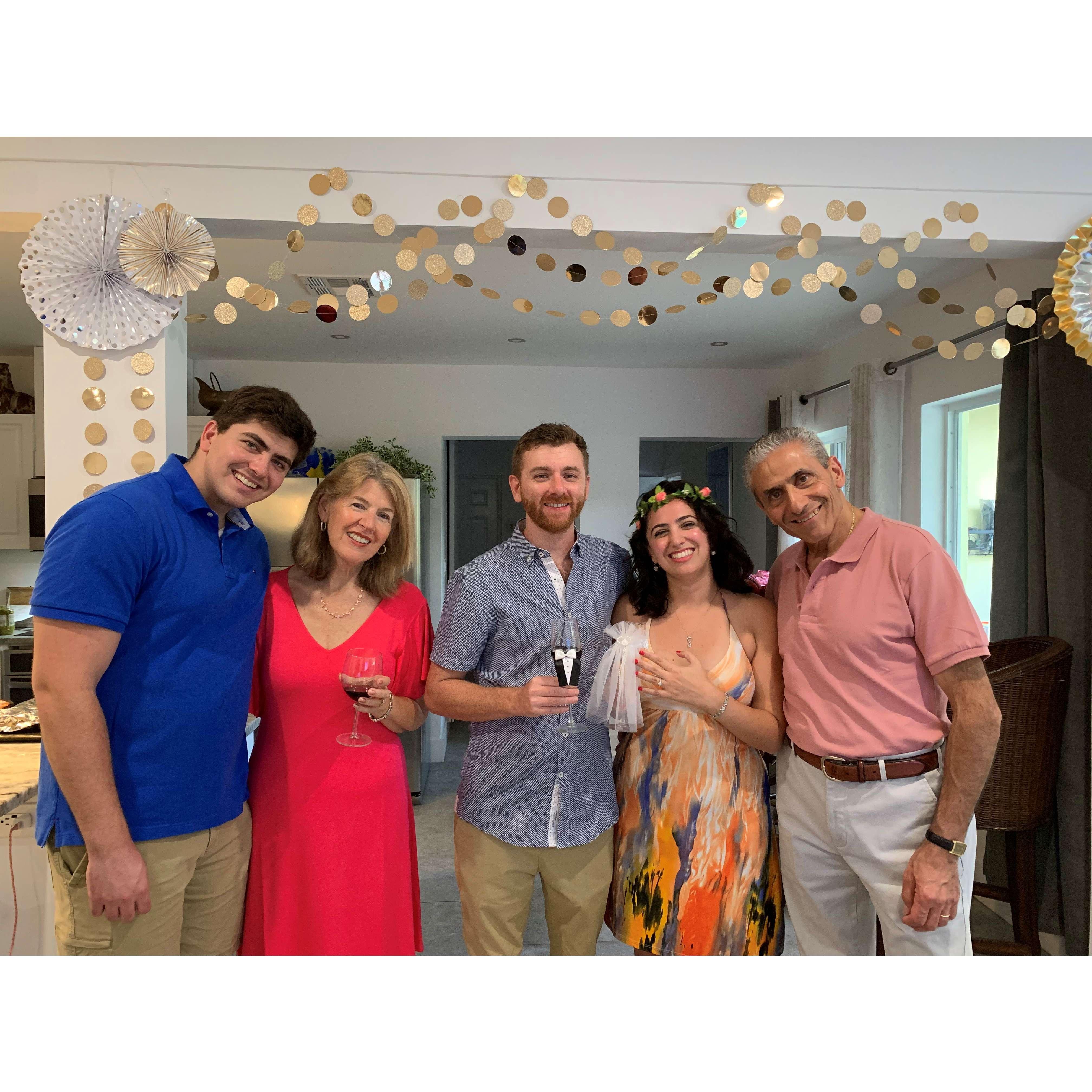 Engagement party with Tayem family.