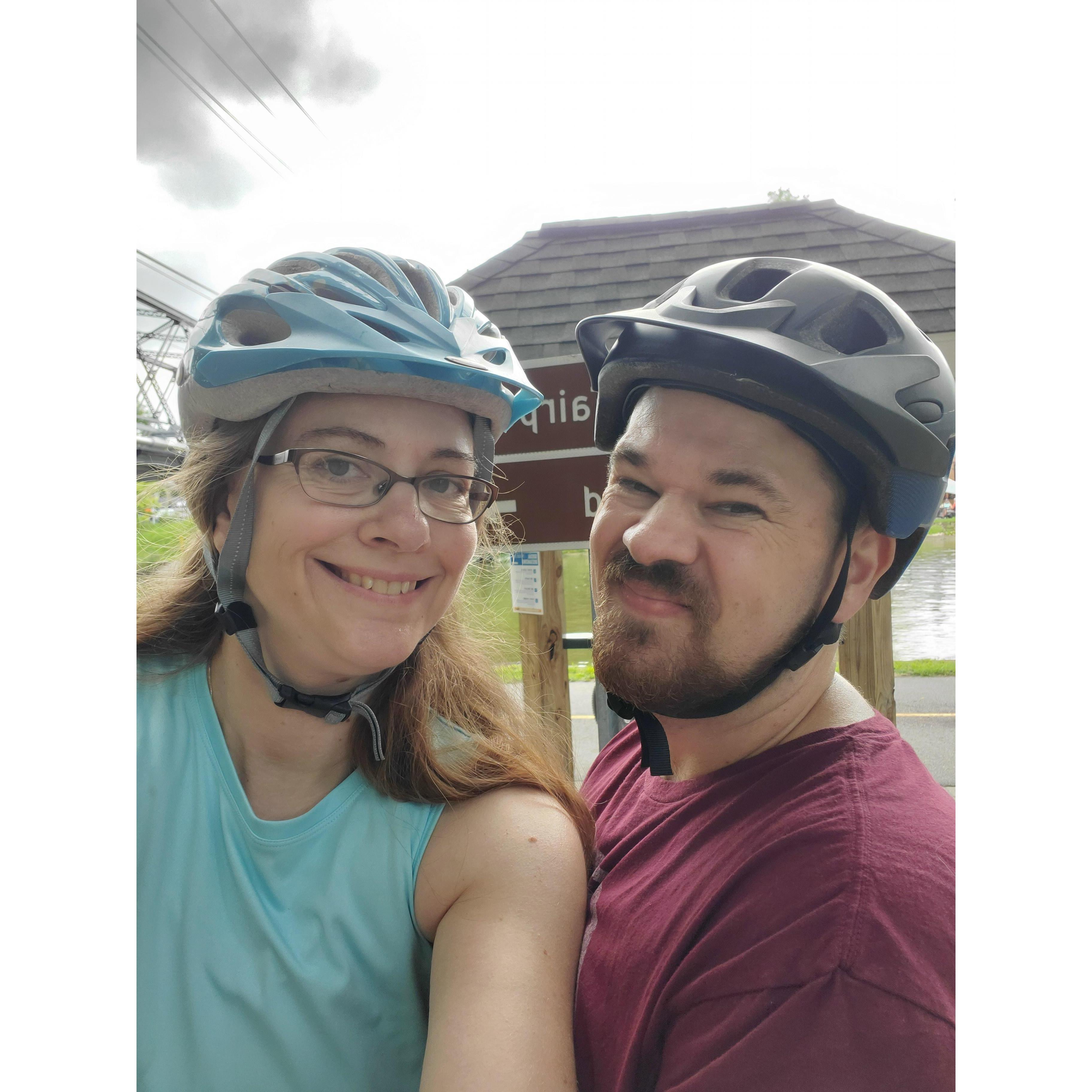 Erie Canal Trail in Bushnells Basin, August 2020, right before he proposed!