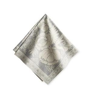 Vintage Floral Jacquard Napkins, Set of 4, Grey