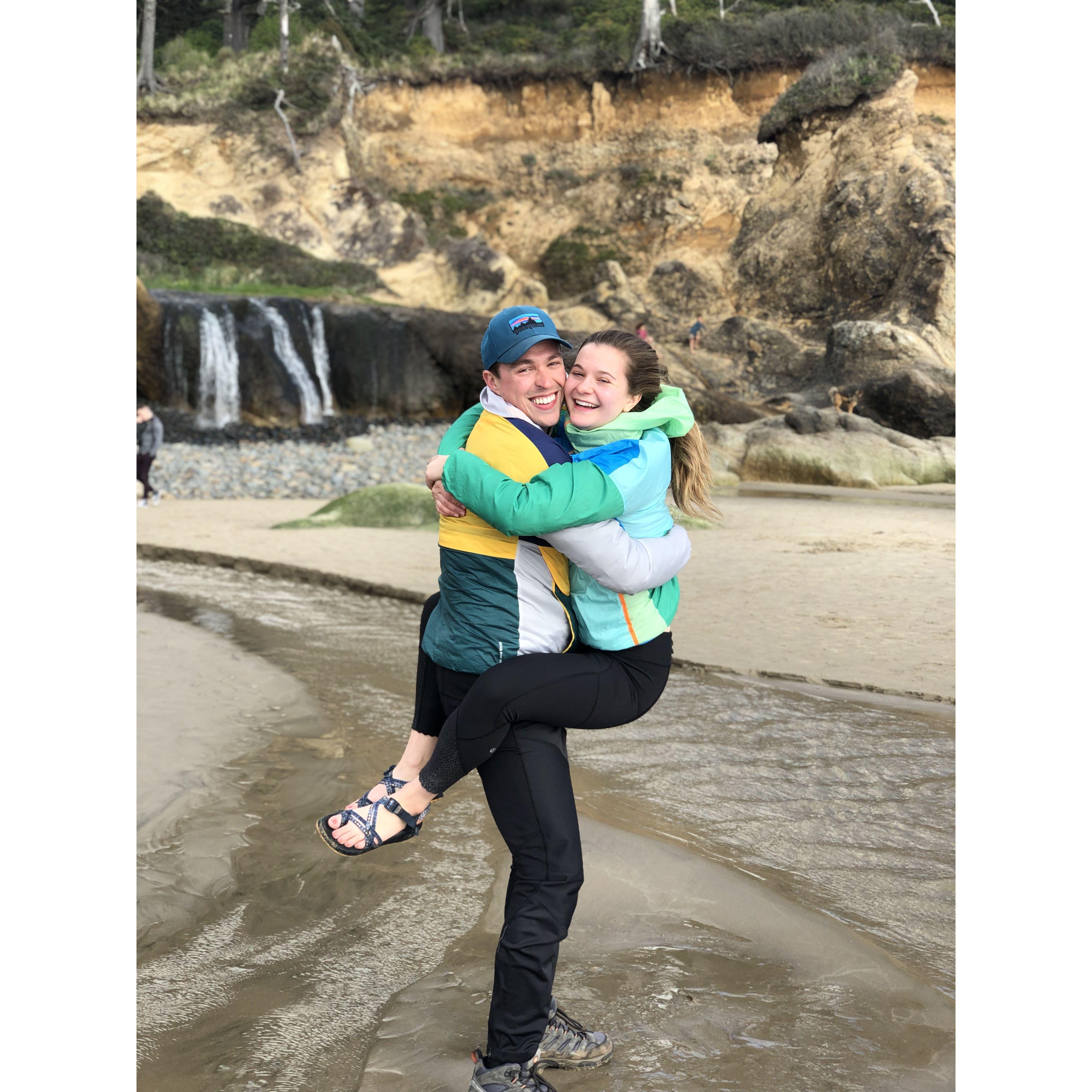 Backpacking the Oregon coast together in 2019