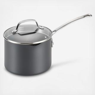 Genesis Hard Anodized Nonstick Covered Straining Saucepan