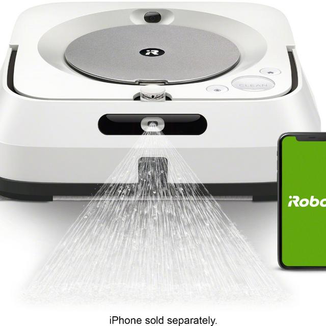 iRobot - Braava jet m6 Wi-Fi Connected Robot Mop - White