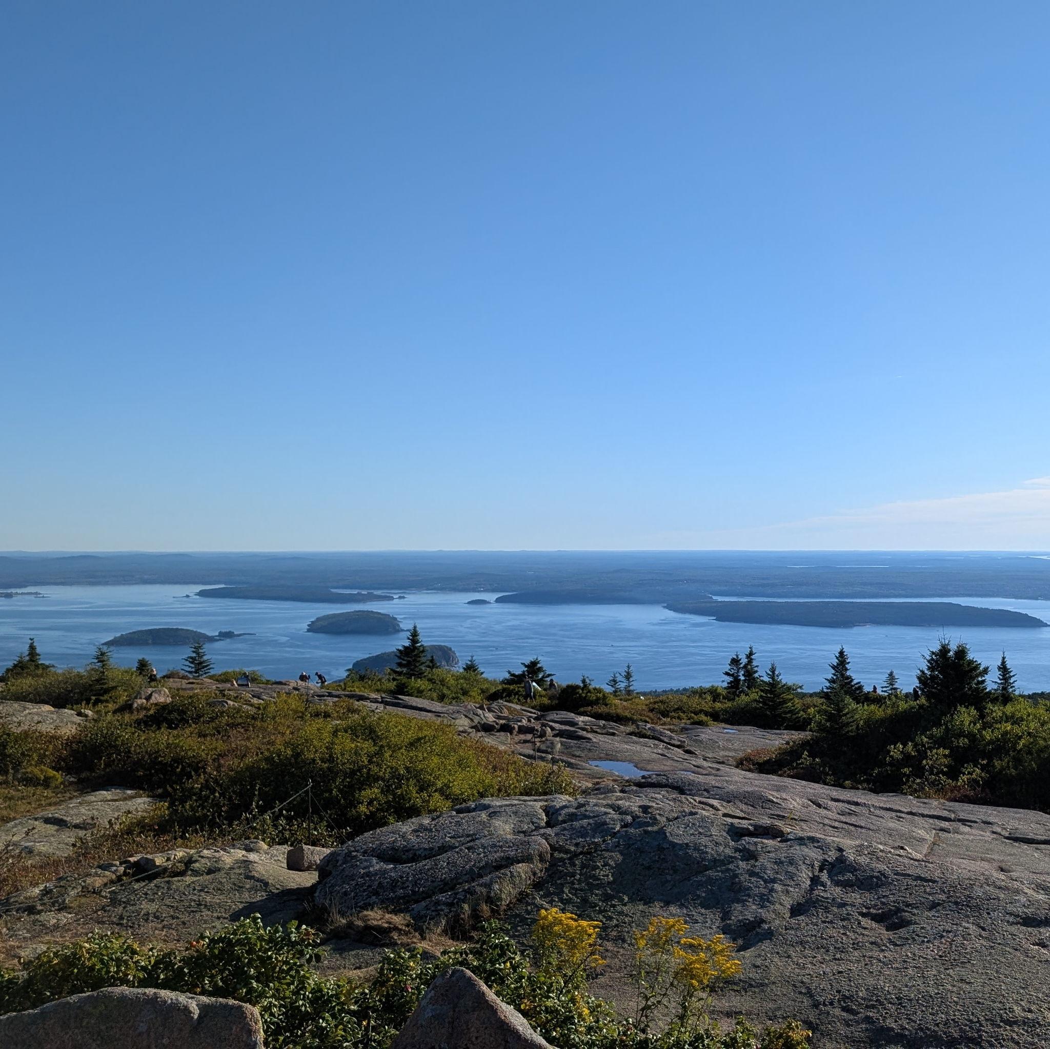 The view from the top of Cadillac Mountain! Simply breathtaking!