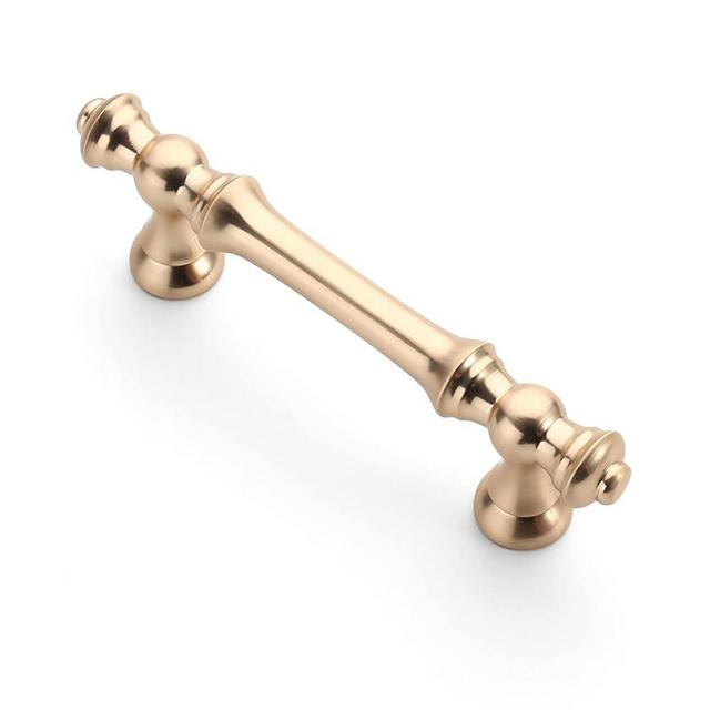 Asidrama 6 Pack 3 Inch(76mm) Brushed Brass Kitchen Cabinet Handles, Gold Cabinet Pulls Kitchen Cabinet Hardware for Cupboard Drawer Pulls