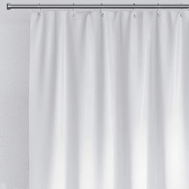 LiBa Mildew Resistant Anti-Microbial PEVA 8G Shower Curtain Liner (White, 36x72)