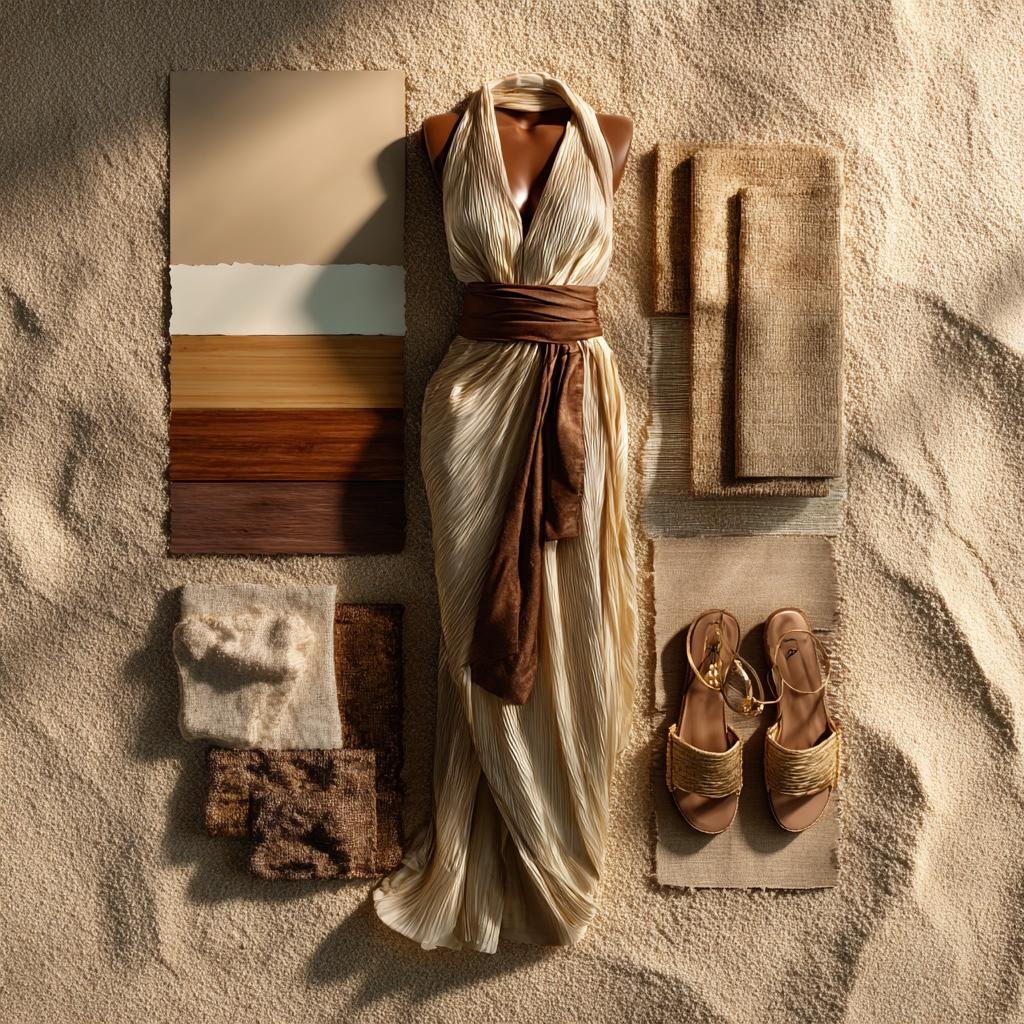 Set against the sculptural beauty of Hotel Xcaret Arte, our palette embraces Honey, Cream, Almond, and Mocha, warm destination neutrals inspired by golden light and natural textures.