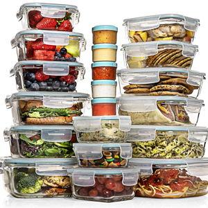 35 Pc Set Glass Food Storage Containers
