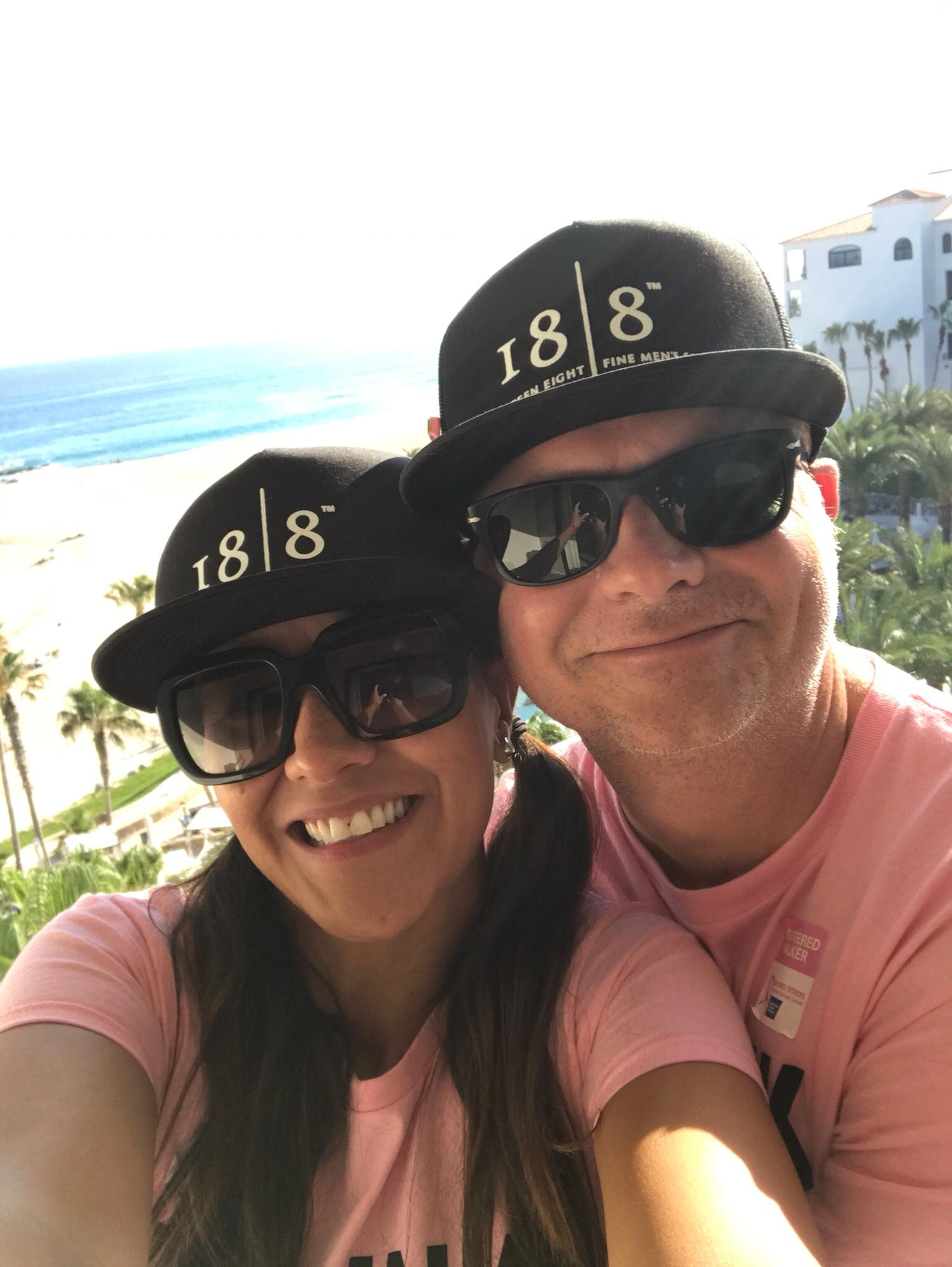 Landed in Cabo after the Breast Cancer Walk in San Diego, CA 2016! #Teammelina!! #realmenwearpink