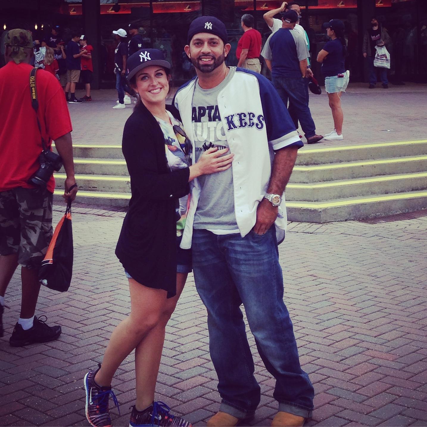 Our first Yankees game together when they played the Braves. August 2015