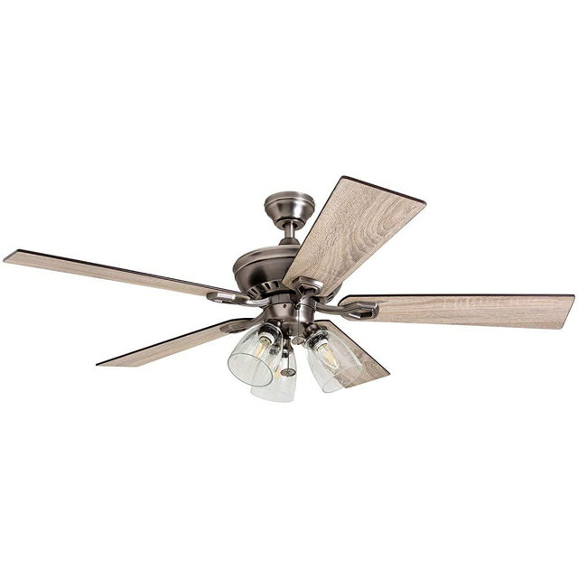 Prominence Home 50388 Glenmont Rustic Ceiling Fan, 52", Antique Pewter