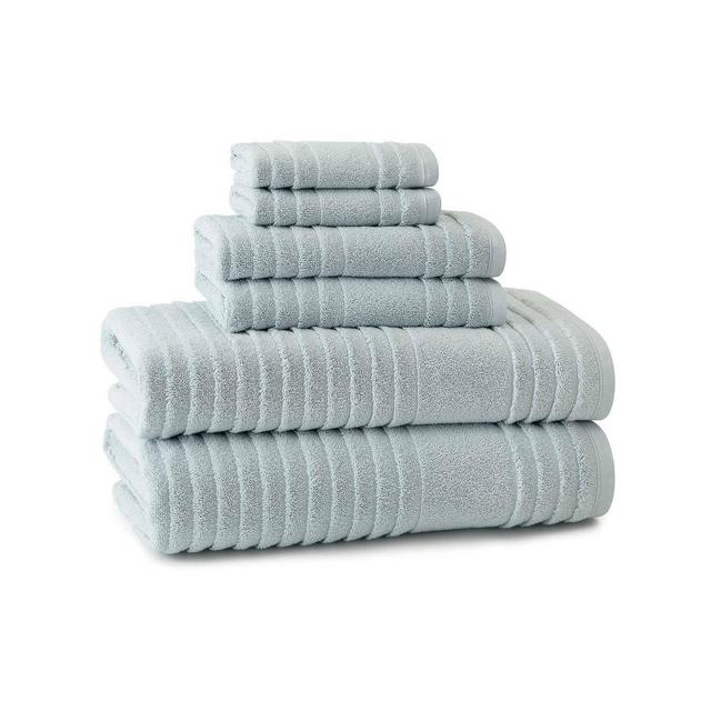 Set of 6 Astor Bath Towel Sky Blue - Cassadecor