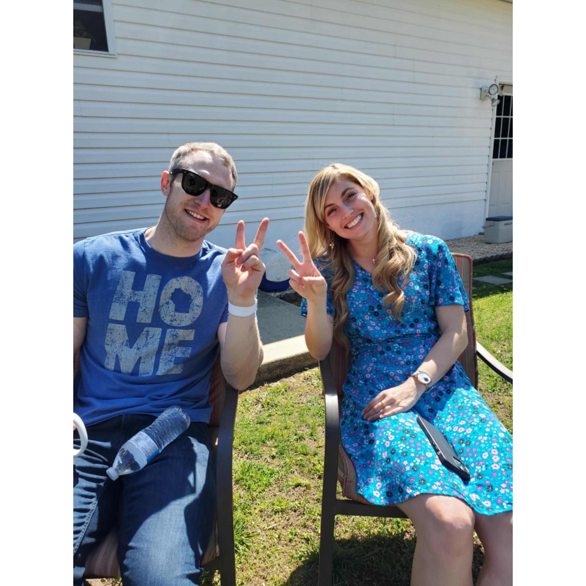 Easter in Maryland - Brendon first met Rachel's parents