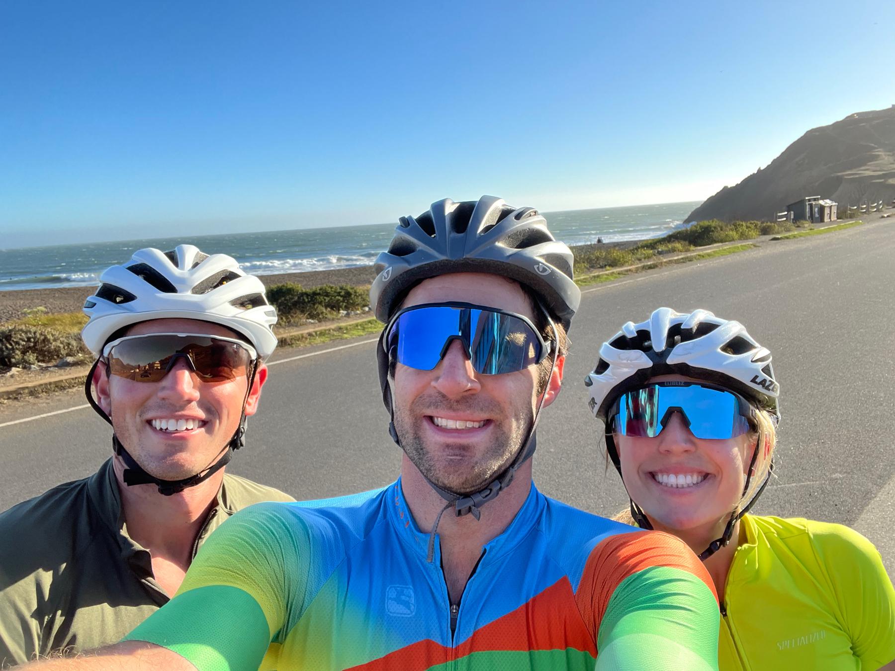 One of our many biking selfies